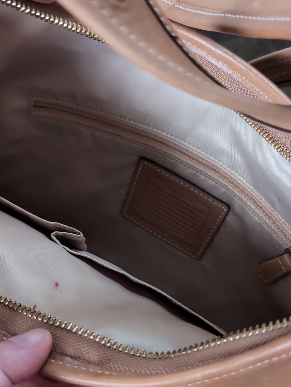 Coach Caramel Leather Shoulder Bag - Picture 8 of 13